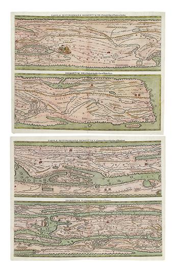 (PEUTINGER MAP.) Ortelius, Abraham; and Bertius. Tabula Itineraria ex Illustri Peutingerorum Bibliotheca Quae Augustae Vindel.